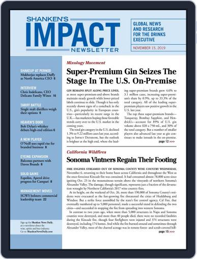 Shanken's Impact Newsletter (Digital) November 15th, 2019 Issue Cover