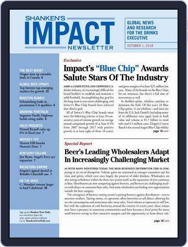 Shanken's Impact Newsletter October 1st, 2018 Digital Back Issue Cover