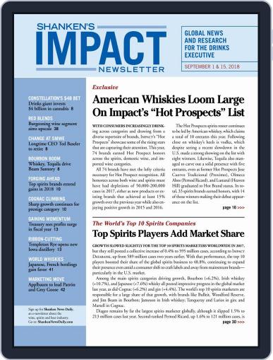 Shanken's Impact Newsletter September 1st, 2018 Digital Back Issue Cover