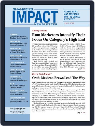 Shanken's Impact Newsletter July 1st, 2018 Digital Back Issue Cover