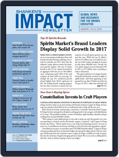 Shanken's Impact Newsletter January 1st, 2018 Digital Back Issue Cover