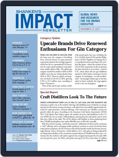 Shanken's Impact Newsletter November 15th, 2017 Digital Back Issue Cover