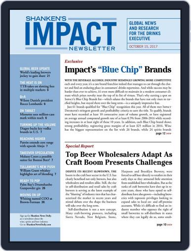 Shanken's Impact Newsletter October 15th, 2017 Digital Back Issue Cover
