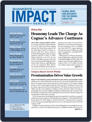 Shanken's Impact Newsletter October 1st, 2017 Digital Back Issue Cover