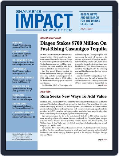Shanken's Impact Newsletter July 1st, 2017 Digital Back Issue Cover