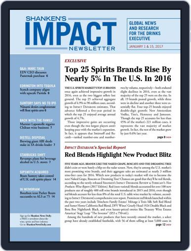 Shanken's Impact Newsletter January 1st, 2017 Digital Back Issue Cover