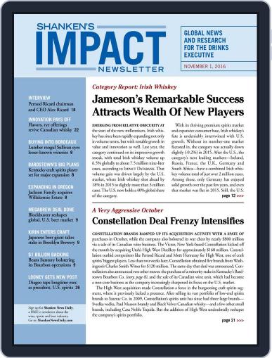 Shanken's Impact Newsletter November 1st, 2016 Digital Back Issue Cover