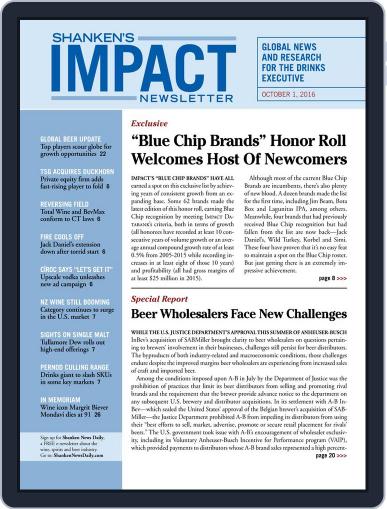 Shanken's Impact Newsletter September 29th, 2016 Digital Back Issue Cover