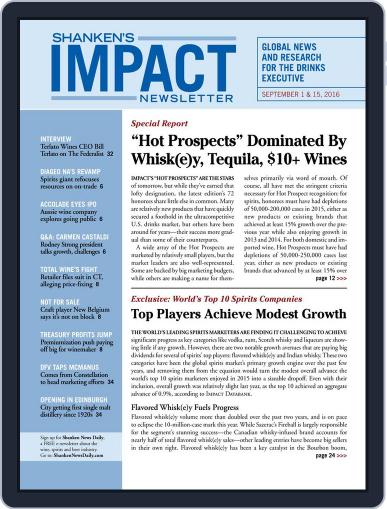 Shanken's Impact Newsletter September 10th, 2016 Digital Back Issue Cover