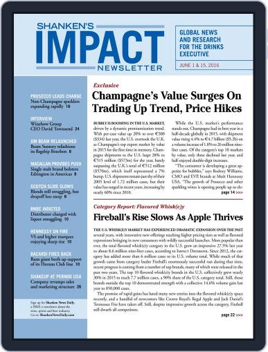 Shanken's Impact Newsletter June 16th, 2016 Digital Back Issue Cover
