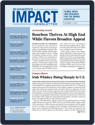 Shanken's Impact Newsletter September 22nd, 2015 Digital Back Issue Cover