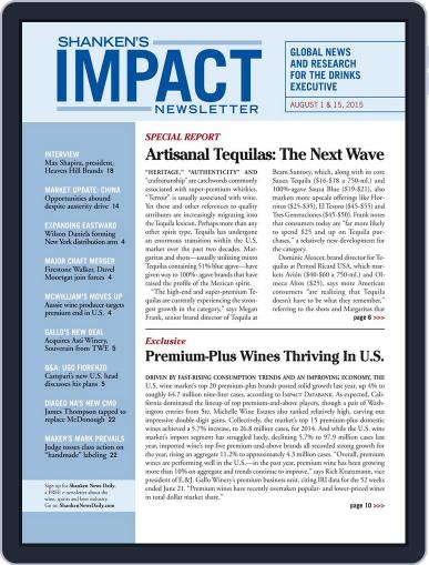 Shanken's Impact Newsletter August 17th, 2015 Digital Back Issue Cover