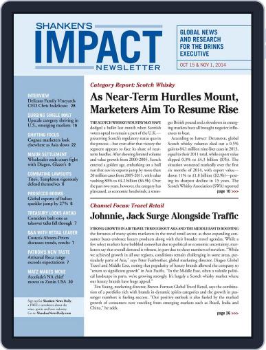 Shanken's Impact Newsletter October 24th, 2014 Digital Back Issue Cover