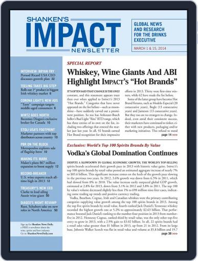 Shanken's Impact Newsletter March 21st, 2014 Digital Back Issue Cover