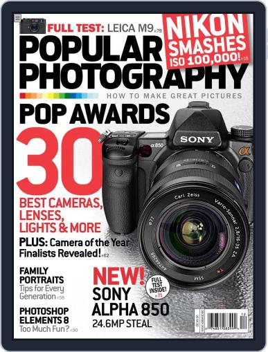 Popular Photography November 9th, 2009 Digital Back Issue Cover