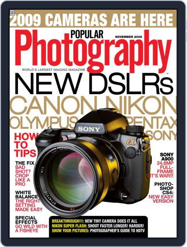 Popular Photography October 14th, 2008 Digital Back Issue Cover