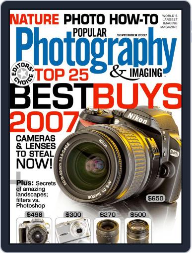 Popular Photography August 14th, 2007 Digital Back Issue Cover