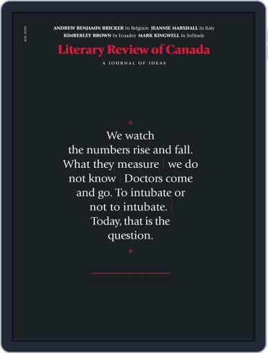 Literary Review of Canada May 1st, 2020 Digital Back Issue Cover