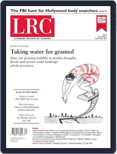 Literary Review of Canada August 23rd, 2012 Digital Back Issue Cover