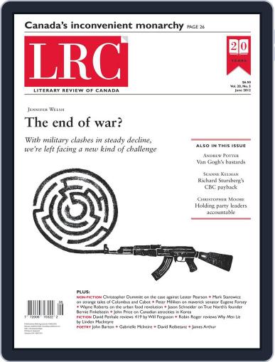 Literary Review of Canada June 6th, 2012 Digital Back Issue Cover