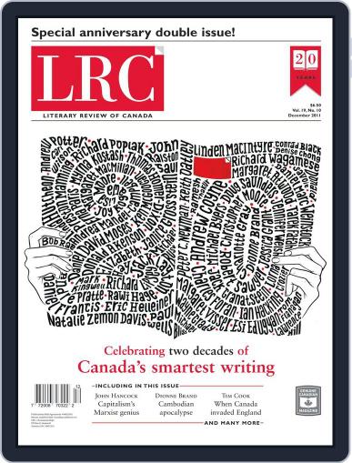 Literary Review of Canada December 2nd, 2011 Digital Back Issue Cover