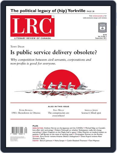 Literary Review of Canada August 22nd, 2011 Digital Back Issue Cover