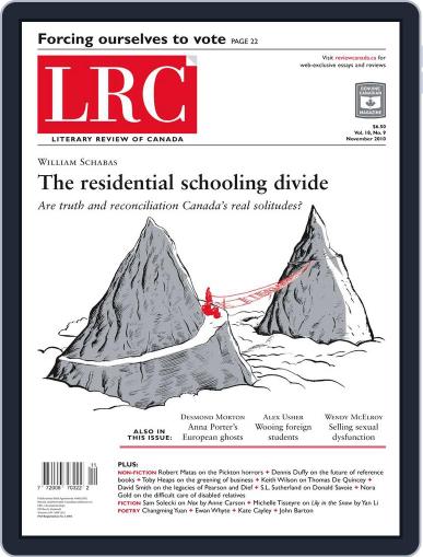 Literary Review of Canada November 3rd, 2010 Digital Back Issue Cover