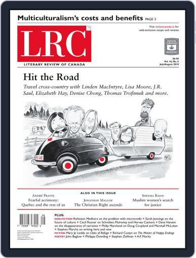 Literary Review of Canada July 6th, 2010 Digital Back Issue Cover