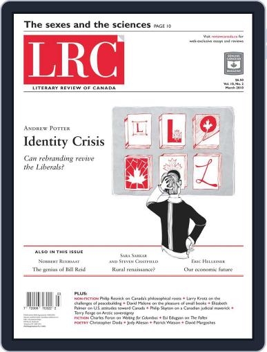Literary Review of Canada March 1st, 2010 Digital Back Issue Cover