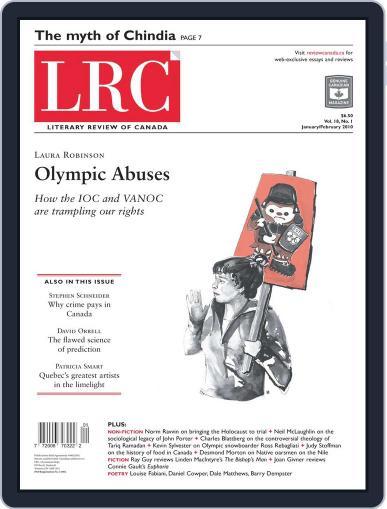Literary Review of Canada February 1st, 2010 Digital Back Issue Cover