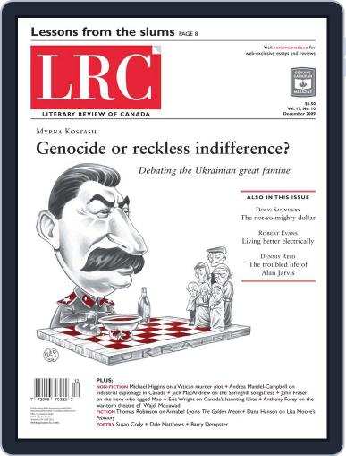 Literary Review of Canada December 1st, 2009 Digital Back Issue Cover