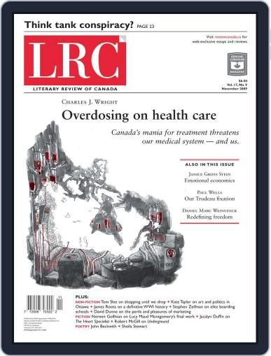 Literary Review of Canada November 1st, 2009 Digital Back Issue Cover
