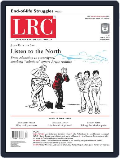 Literary Review of Canada October 1st, 2009 Digital Back Issue Cover