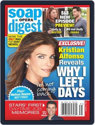 Soap Opera Digest August 3rd, 2020 Digital Back Issue Cover