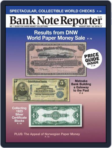 Banknote Reporter August 1st, 2020 Digital Back Issue Cover