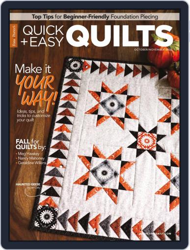 QUICK QUILTS October 1st, 2020 Digital Back Issue Cover