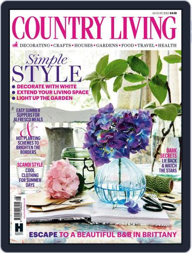 Country Living UK August 1st, 2015 Digital Back Issue Cover