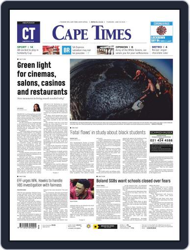 Cape Times June 18th, 2020 Digital Back Issue Cover