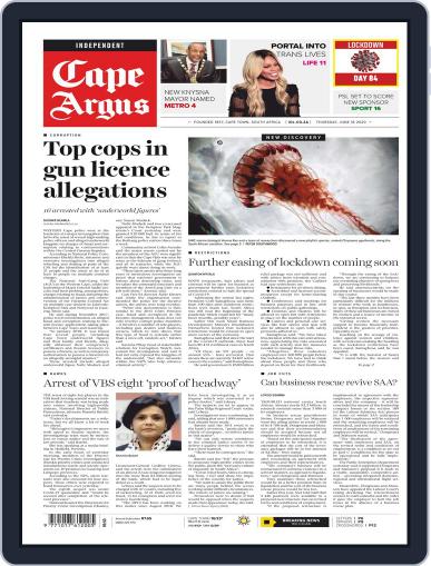 Cape Argus June 18th, 2020 Digital Back Issue Cover