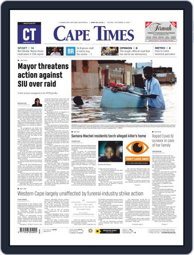 Cape Times September 15th, 2020 Digital Back Issue Cover