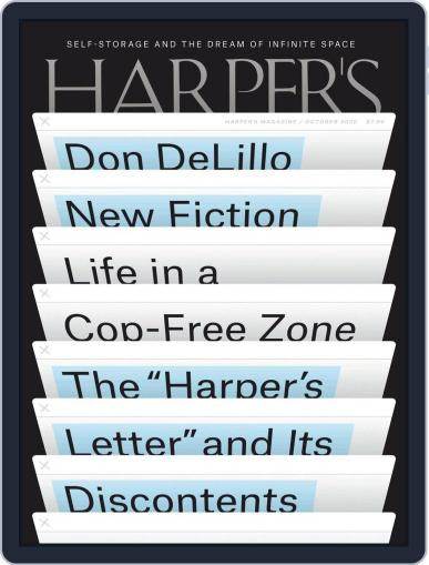 Harper's October 1st, 2020 Digital Back Issue Cover