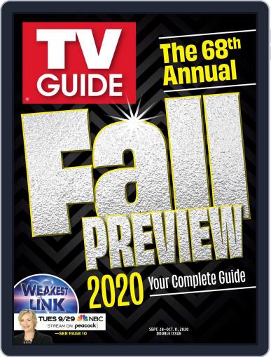 Tv Guide September 28th, 2020 Digital Back Issue Cover