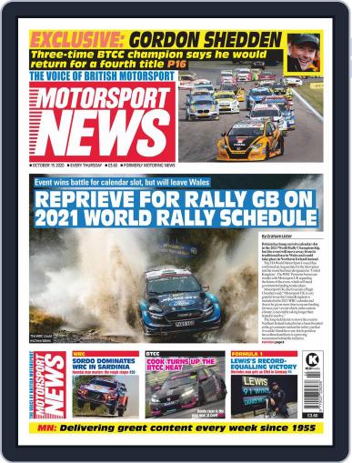 Motorsport News October 15th, 2020 Digital Back Issue Cover