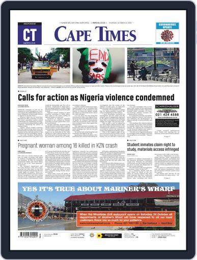 Cape Times October 22nd, 2020 Digital Back Issue Cover