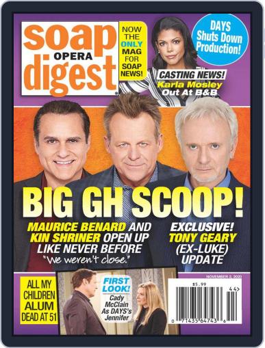 Soap Opera Digest November 2nd, 2020 Digital Back Issue Cover