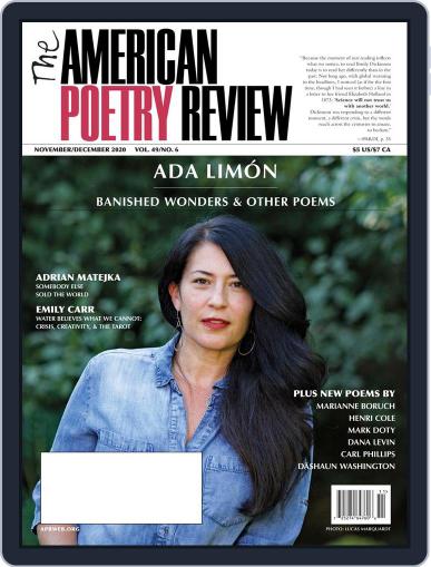The American Poetry Review November 1st, 2020 Digital Back Issue Cover