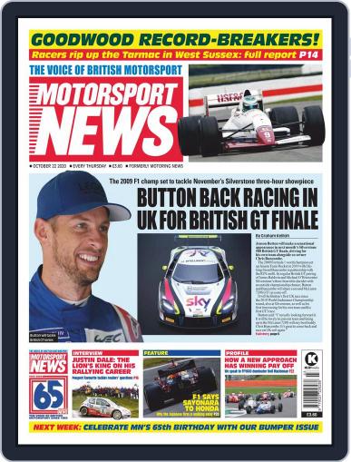 Motorsport News October 22nd, 2020 Digital Back Issue Cover