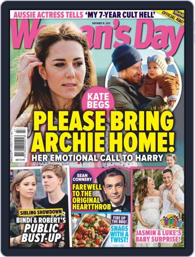 Woman's Day Australia November 16th, 2020 Digital Back Issue Cover