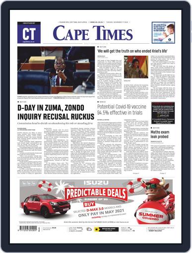 Cape Times November 17th, 2020 Digital Back Issue Cover