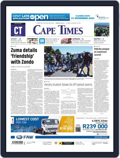 Cape Times November 19th, 2020 Digital Back Issue Cover